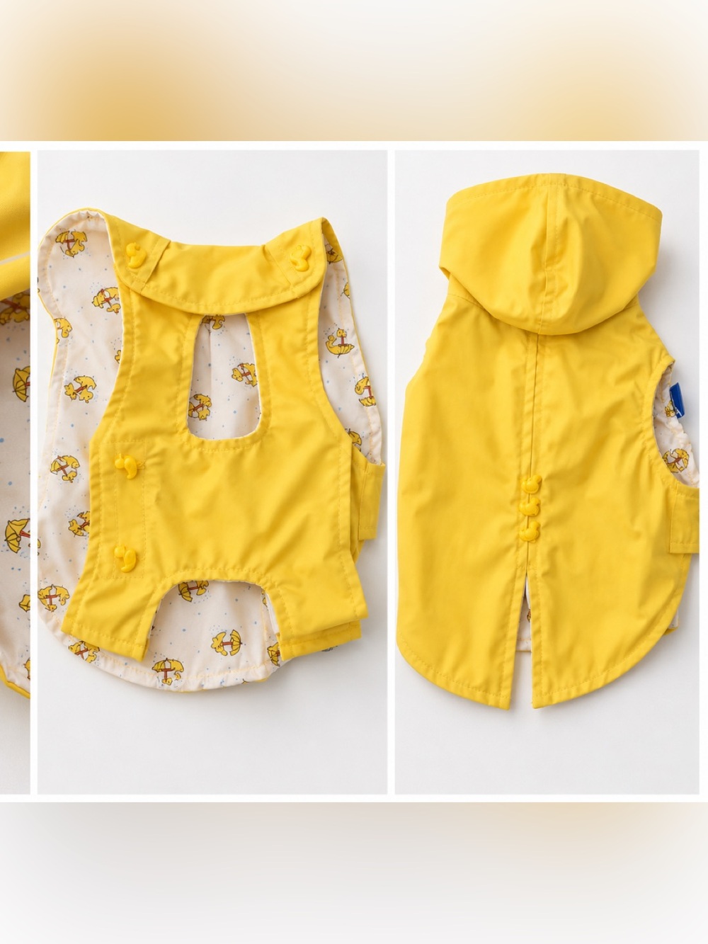 NWT Top Paw Rubber Ducky Dog Raincoat Yellow Hooded Jacket Size Small Waterproof